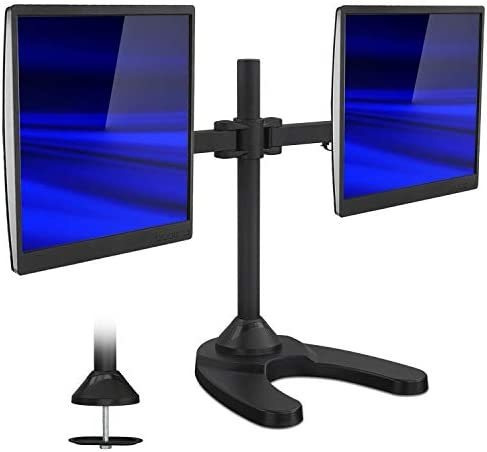 Mount-it! Soporte Doble Con Base Para Monitor Hasta 24 