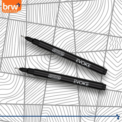 Estilógrafo Técnico Graduado Brw 0.05 A 0.8mm X8 Microfibra Negro