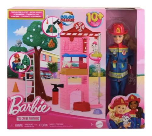 Barbie Profesiones Set De Juego Bombera Al Rescate Para Niña