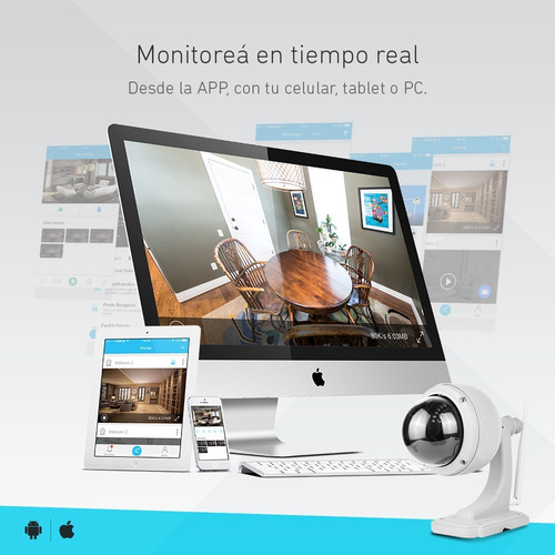 Imagen 3 de 10 de Camara Domo Exterior Ip Wifi Inalambrica Seguridad Motorizada Ptz 360 Zoom Hd P2p Dvr Ir Sd Vstarcam