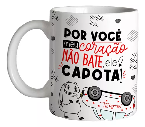 Caneca Personalizada Meme Flork Divertida - Meu Amor por Você é Igual Ao  SEu