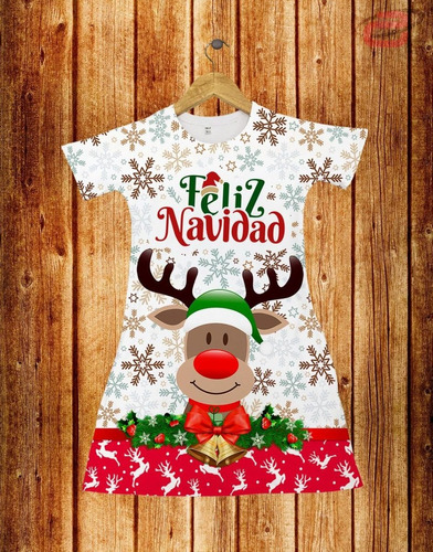 Vestidos De Navidad Para Niñas Sublimados En Todas Las Talla