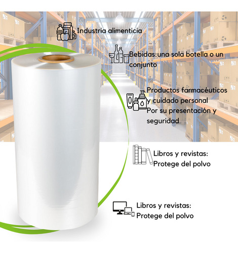 Rollo De Polietileno Termoencogible De 23 Pulgadas Virgen