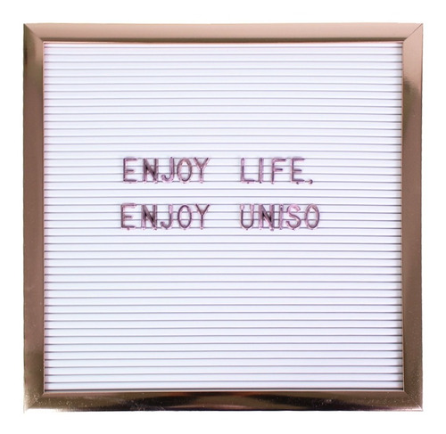 Imagem 1 de 3 de Quadro Letreiro Branco Rosé