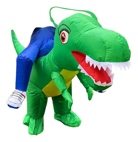 Disfraz Dinosaurio Hinchable Para Adultos – Inflable Con Ventilador Y Bolsillo Exterior
