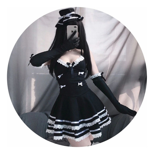 Vestido De Cosplay De Muñeca Kawaii De Gothic Lolita Maid