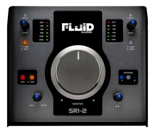 Fluid Audio Sri-2: Cuña De Escritorio Usb 2x2 Con 24 Bits/.