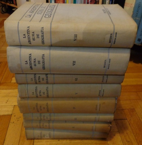 La Argentina. Suma De Geografía. Peuser 8 Tomos De Aparicio