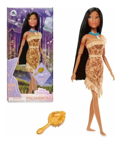 Pocahontas Muñeca 29cm Princesa Con Cepillo Disney Store