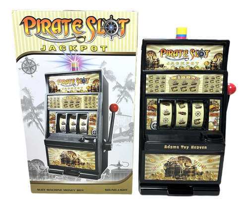 Pirata Jumbo Slot Machine Casino Toy Piggy Bank Réplica Con