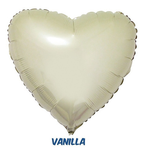 Balão Metalizado Coração 50cm - 20 Polegadas - Flexmetal Cor Vanilla