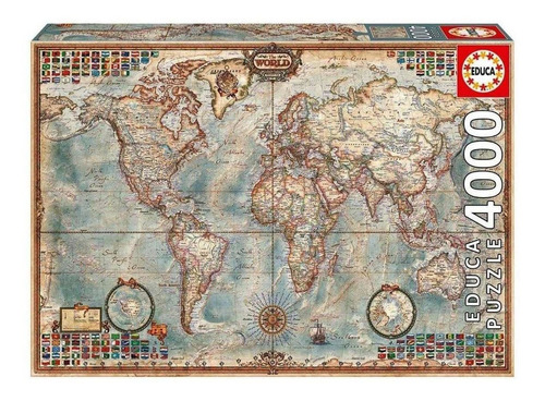Rompecabezas Educa Borras El Mundo, Mapa Político 14827 de 4000 piezas