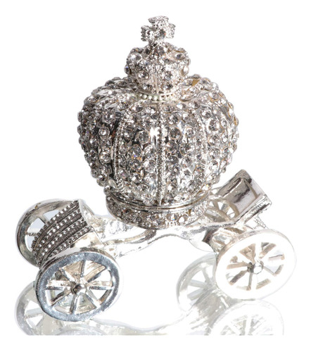 Anillo De Calabaza Con Diamante Plateado Caja Joyería Decora