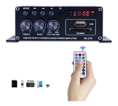 2 Canales Mini Amplificador De Sonido De Potencia De Audio