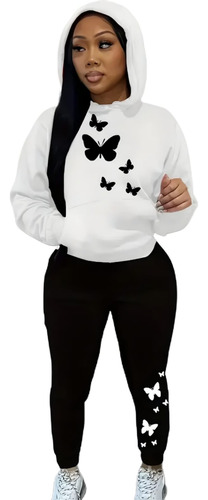 Conjunto Deportivo Mujer Sudadera Y Pants Butterflies