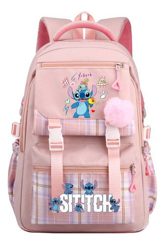 Nova Mochila Stitch Toy Gun Pattern Youth Student W