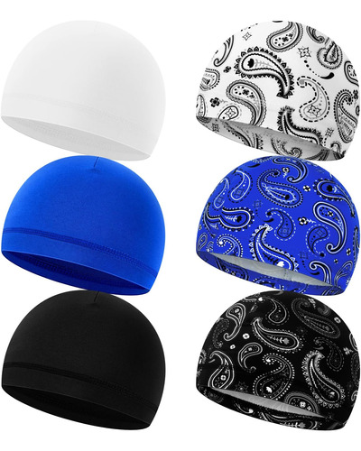 6 Uds., Gorro De Calavera Refrigerante Para Hombre, Forro Pa