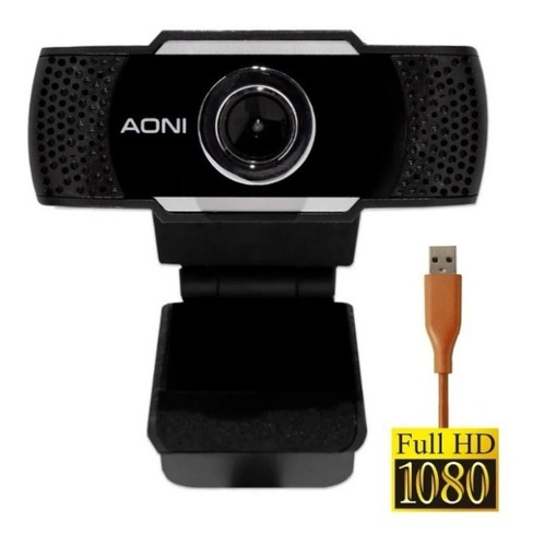 Imagen 1 de 7 de Aoni Camara Webcam Full Hd Usb Auto Foco 1080p Teams Zoom Sk