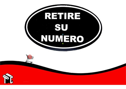 Cartel Retire Numero Para Expendedora