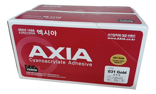 Pegamento De Contacto Axia Gold 031 Caja Con 30 Pz De 20 Grs