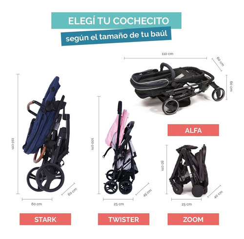 Cochecito Bebé Ultracompacto Plegado Automático Zoom Kiddy Color Gris