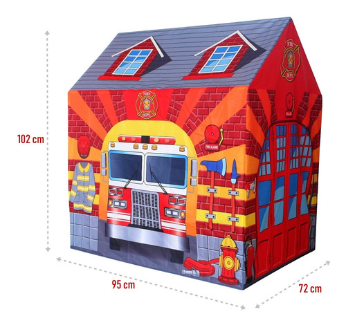Barraca Infantil Estação Bombeiro Menino Toca Dobravel