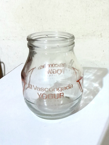La Vascongada. Lote De 2 Antiguos Frascos De Yogur. (Usado)