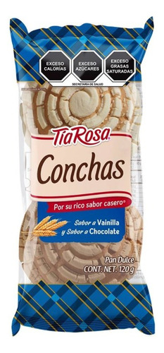 10 Pza Conchas Tía Rosa Chocolate Y Vainilla 2 Pzas 120 G