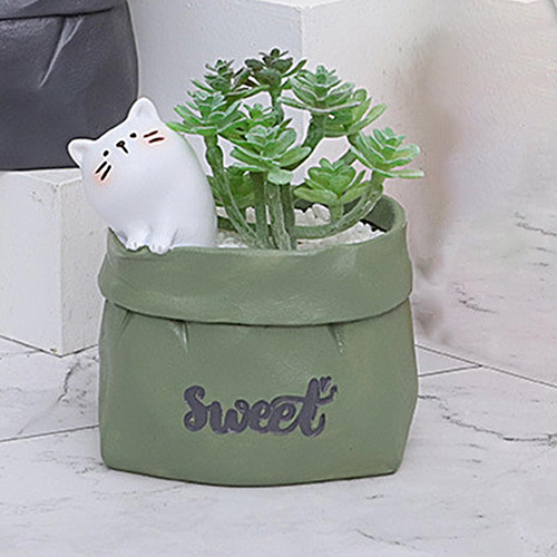 Maceta, Maceta De Resina, Mini Maceta Para Bonsái De Planta