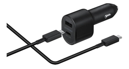 Cargador de coche Samsung M20 M30 M31 con cable C, color negro