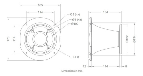 Corneta Jbl Selenium Hl14-50 Preta!