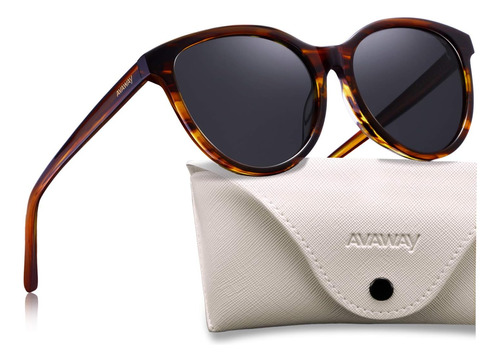 Avaway, Gafas De Sol Redondas Grandes De Concha De Tortuga