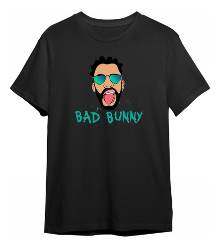 Camisetas Bad Bunny Ilustracion Vectores Camisas Negras