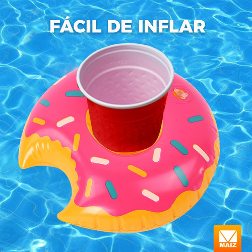 Portavaso Inflable Flotador Soporte Bebidas Alberca Sandia