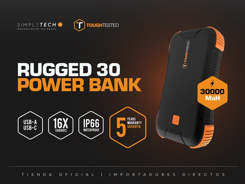 Imagen 2 de 5 de Cargador Portatil Power Bank 30000mah Macbook Luz Led