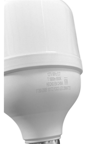 Foco Led 20w Base E27 Luz Fría 1600 Lm Eli Electric Luz Blanco 6500k