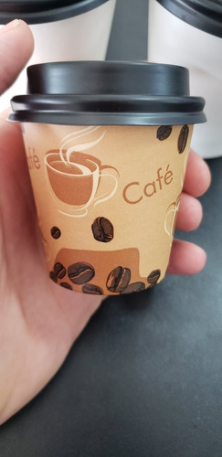 50 Copos De Papel Biodegradável 120 Ml Para Café S/ Tampa