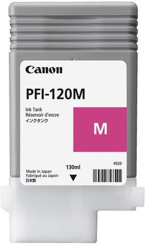 Tanque De Tinta Canon Pfi-120 M Magenta Rendimiento 130 Ml,