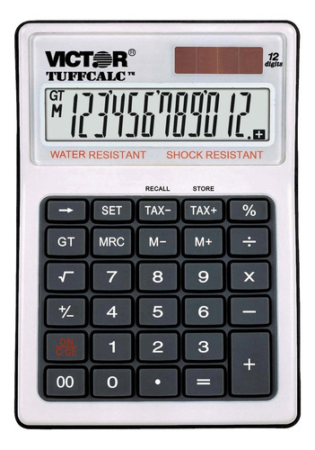 Victor 99901 Tuffcalc Calculadora, Blanco, 1.8  X 4.6  X 6.5