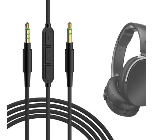 Geekria Cable Audio Con Micrófono Con Skullcandy Crusher 3,