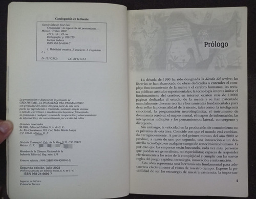 Creatividad La Ingeniería Del Pensamiento - José Luis García