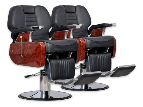 Sillón Barbero Hidráulico Peluquería Phoenix Combo X2