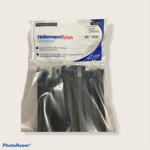 Abraçadeira Nylon T120r Preto C/50 Unidades Hellermanntyton