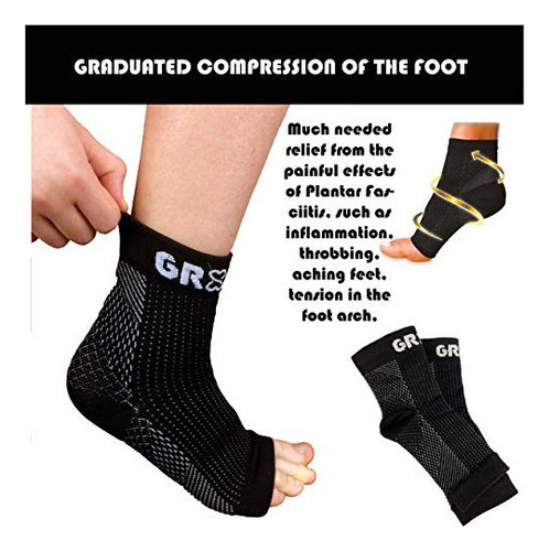 Gr8ful Calcetines Para Fascitis Plantar | Mangas De Soporte