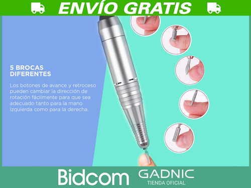 Torno Para Uñas De Mano Profesional Manicura Pedicuria + Kit