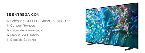 Smart Tv Samsung 55 Pulgadas Qled 4k Tizen Os Diseño Airslim