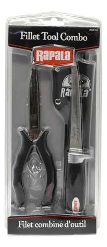 Kit De Pesca Rapala Com Faca 15cm + Alicate Bico Inox 22cm