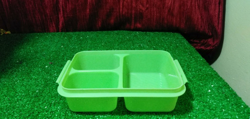 Contenedor De Alimentos Con 3 Divisiones 21x15x5cm 22 Piezas