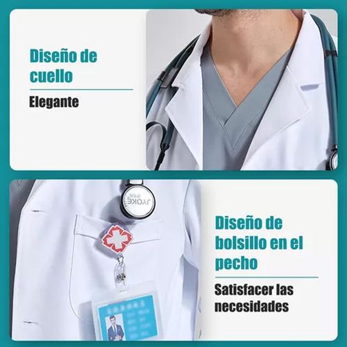 Bata Laboratorio Blanca Uniforme Médico Unisex