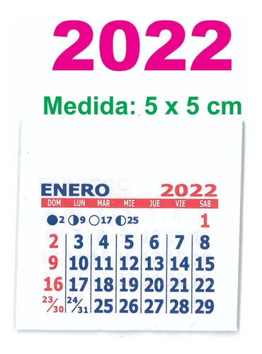 10 Almanaques Calendario 5x5cm. Almanaque M.castro  Devoto